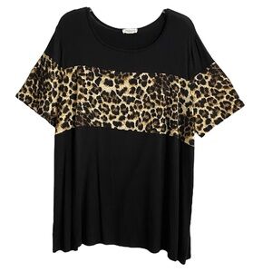 CHICSOUL Elevated Black Animal Print Tee